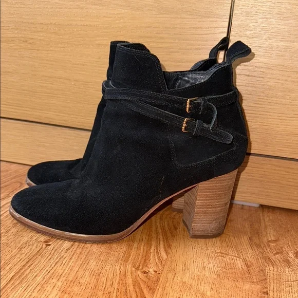 Cole Haan Black Suede Ankle Booties - Picture 5 of 6